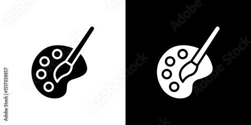 Palette icon symbols. Vector illustration.