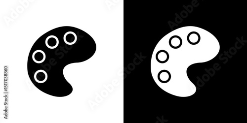 Palette icon symbols. Vector illustration.