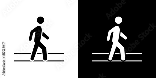 Pedestrian icon symbols. Vector illustration.