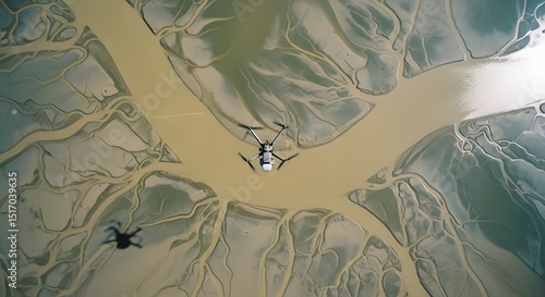 Drone Captures River Delta's Intricate Patterns from Above
