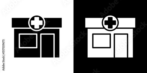 Pharmacy icon symbols. Vector illustration.