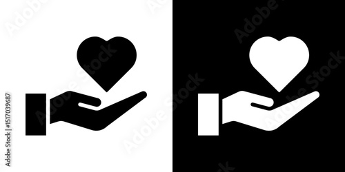 Philanthropy icon symbols. Vector illustration.