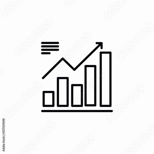 bar uprise icon sign vector
