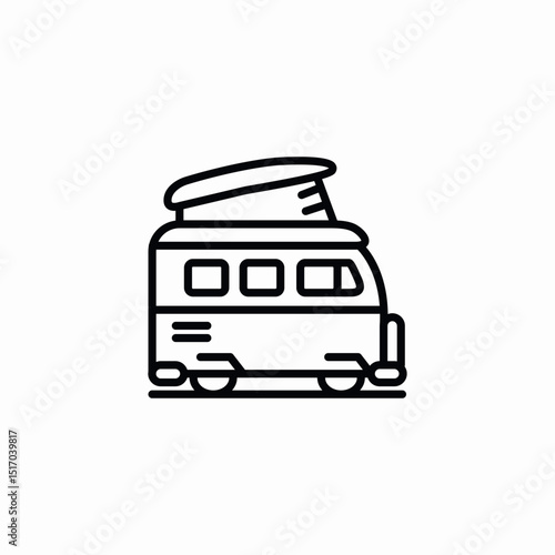 camper van icon sign vector