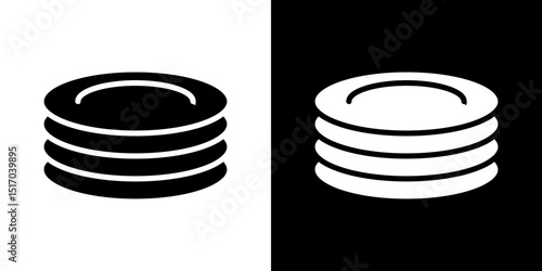 Plates icon symbols. Vector illustration.