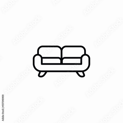 double couch icon sign vector