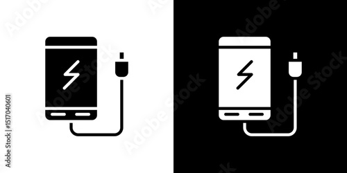 Power bank icon symbols. Vector illustration.