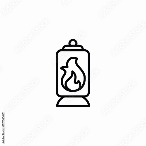 hand lantern icon sign vector