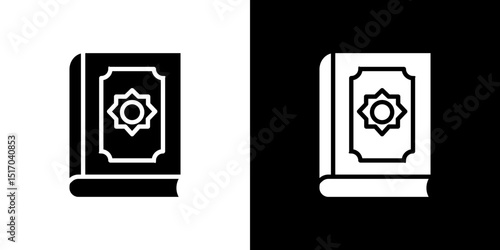 Quran book icon symbols. Vector illustration.