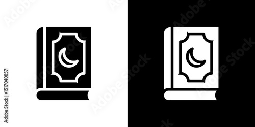 Quran book icon symbols. Vector illustration.