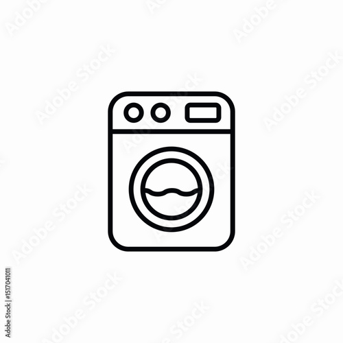 laundry machine icon sign vector