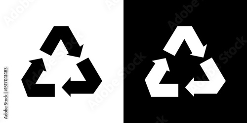 Recycle icon symbols. Vector illustration.