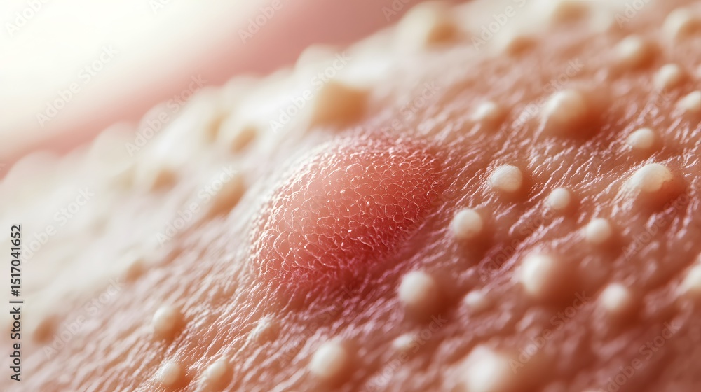 Fototapeta premium Understanding skin conditions close up view of irritation and inflammation for medical purposes of dermatology