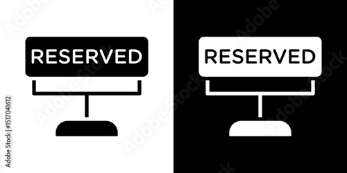 Reserved icon symbols. Vector illustration.