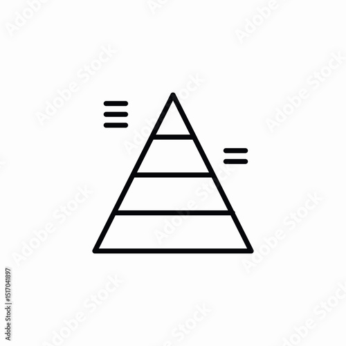 pyramid chard icon sign vector