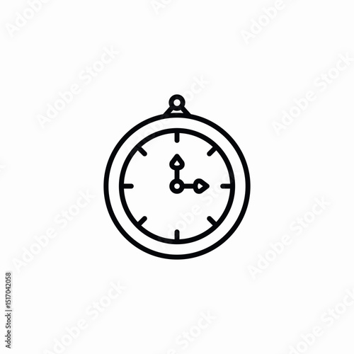 round stopwatch icon sign vector