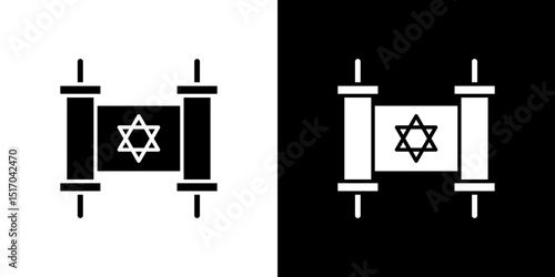 Scroll Torah icon symbols. Vector illustration.