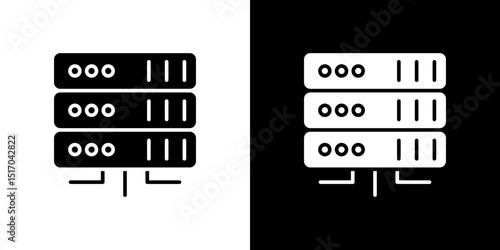 Server icon symbols. Vector illustration.
