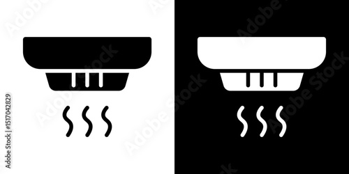 Sensor smoke icon symbols. Vector illustration.