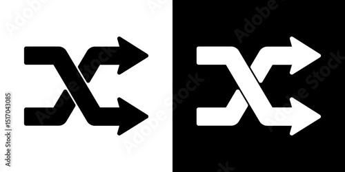 Shuffle icon symbols. Vector illustration.