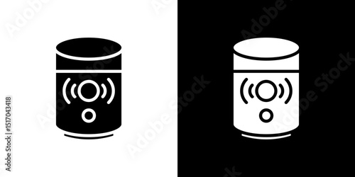 Smart speaker icon symbols. Vector illustration.