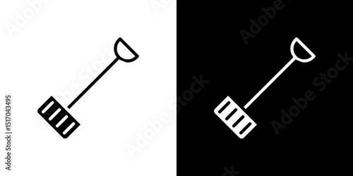 Snow shovel icon symbols. Vector illustration.