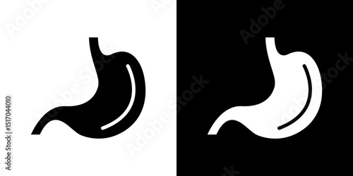 Stomach icon symbols. Vector illustration.