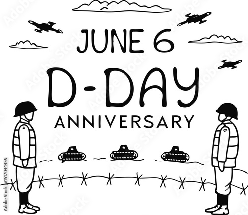 Dday anniversary june 6th world war two normandy landing soldiers tanks planes