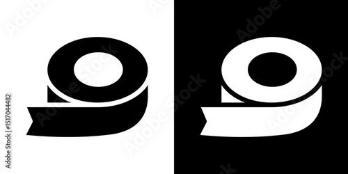 Tape icon symbols. Vector illustration.