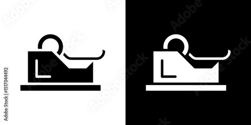 Tape dispenser icon symbols. Vector illustration.