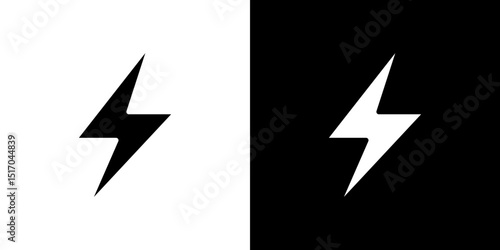 Thunder bolt icon symbols. Vector illustration.