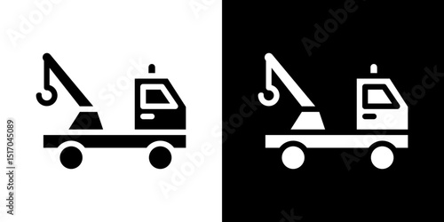 Tow truck icon symbols. Vector illustration.