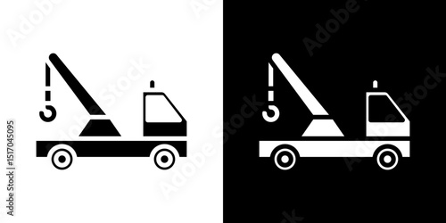 Tow truck icon symbols. Vector illustration.