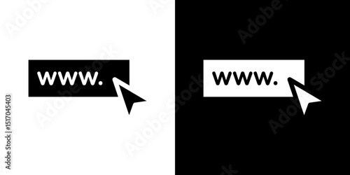 Url icon symbols. Vector illustration.