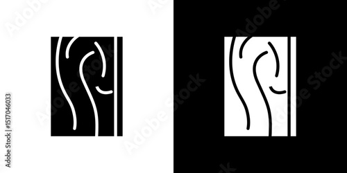Wood board icon symbols. Vector illustration.