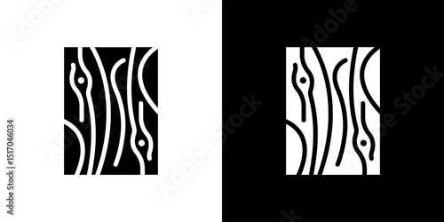 Wood board icon symbols. Vector illustration.