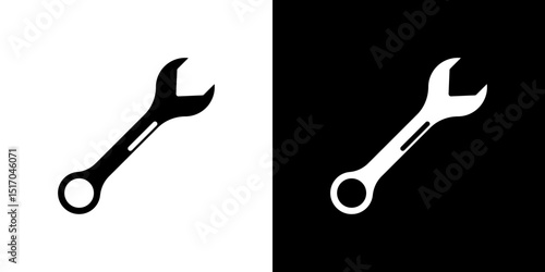 Wrench icon symbols. Vector illustration.