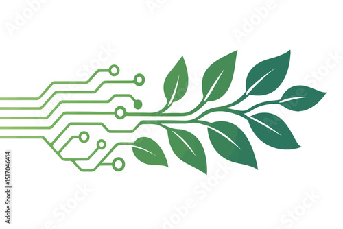 Vector icon shows green industry, energy transition, bio energy, emission reduction, sustainable future, recyclable, carbon footprint, wind power, carbon neutrality, low carbon city