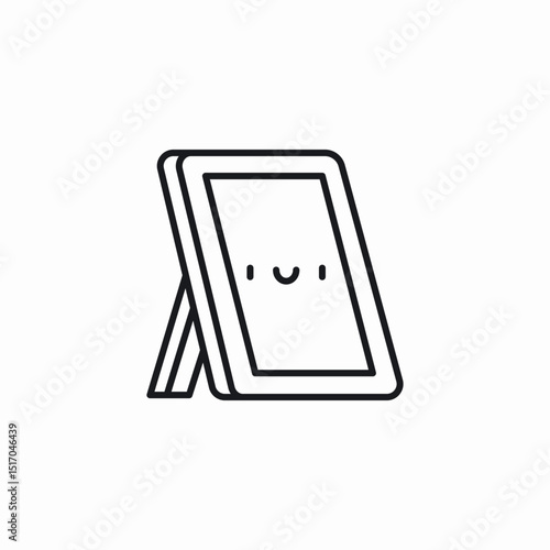 smiley picture frame icon sign vector