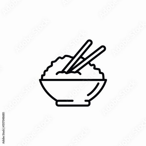 rice meal icon sign vector