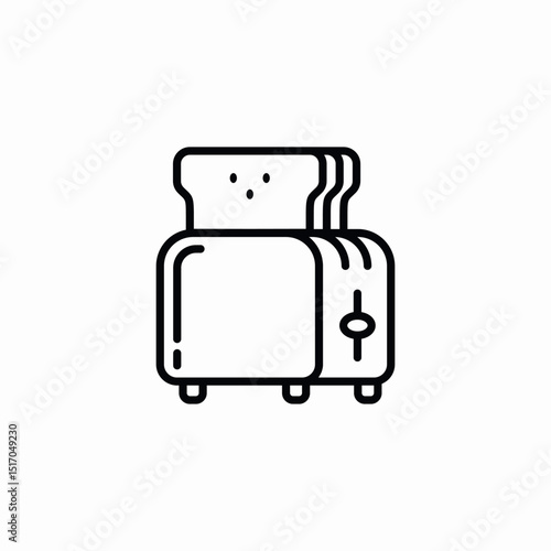 toast machine icon sign vector