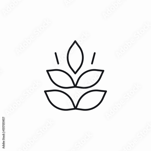 bay leaves icon sign vector
