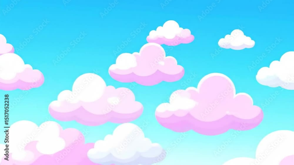 Pastel Clouds in a Light Blue Sky Pastel Clouds in a Light Blue Sky