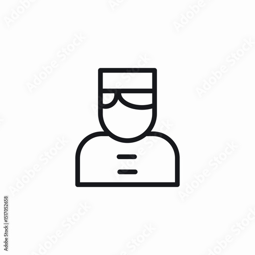 doorman worker icon sign vector