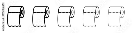 Bandage roll icon graphic set. trendy stroke line style