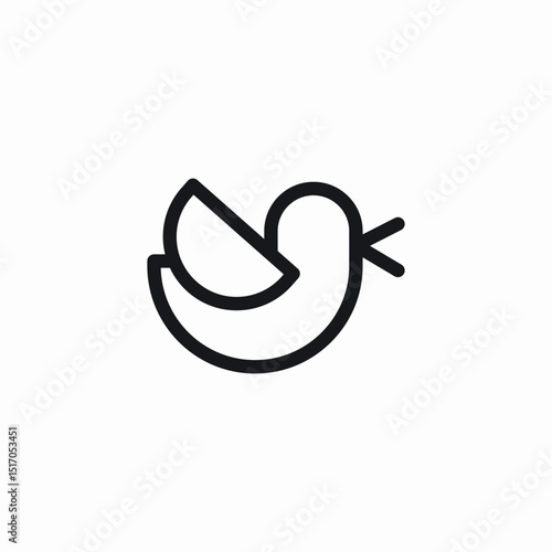 flying bird icon sign vector