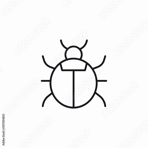 large bug icon sign vector