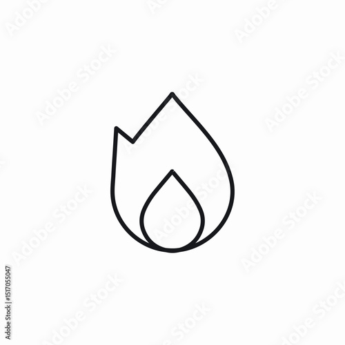 large fire icon sign vector