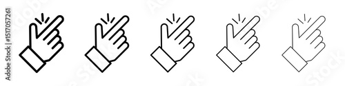 Easy icon graphic set. trendy stroke line style
