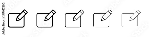 Edit icon graphic set. trendy stroke line style